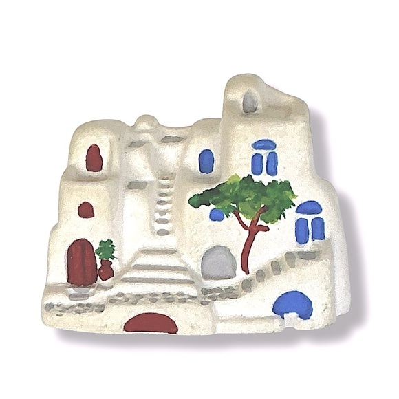 Vintage Greek Alabaster Village Miniature Houses Hand Made in Greece Set of 3 - Picture 2 of 16